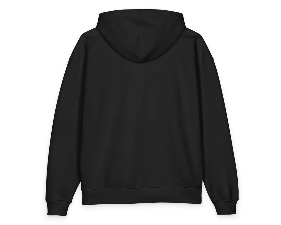 Minimalist "Happy Camper" Organic Relaxed Hoodie