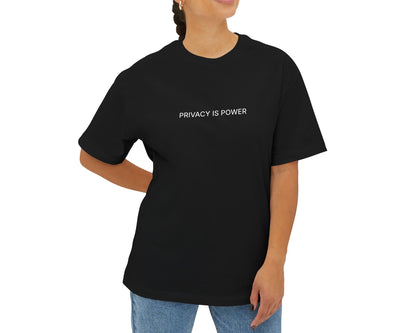 Privacy Is Power Boxy Tee — Minimalist Statement T‑Shirt