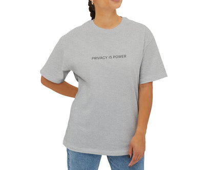 Privacy Is Power Boxy Tee — Minimalist Statement T‑Shirt