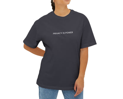 Privacy Is Power Boxy Tee — Minimalist Statement T‑Shirt