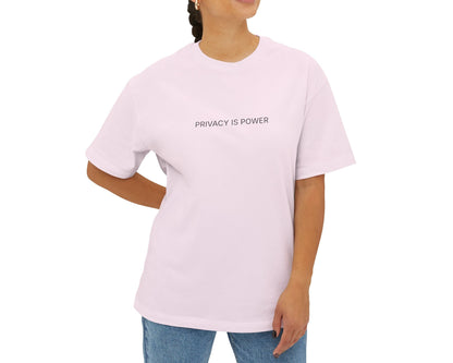 Privacy Is Power Boxy Tee — Minimalist Statement T‑Shirt