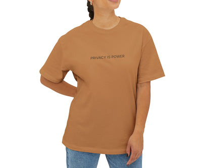 Privacy Is Power Boxy Tee — Minimalist Statement T‑Shirt