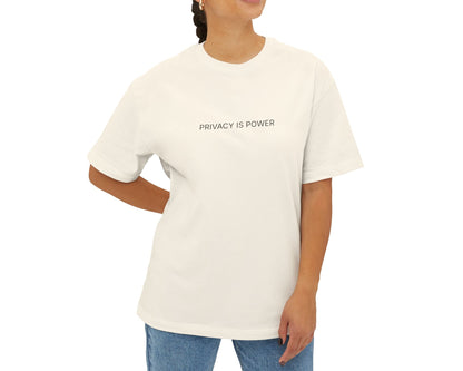 Privacy Is Power Boxy Tee — Minimalist Statement T‑Shirt