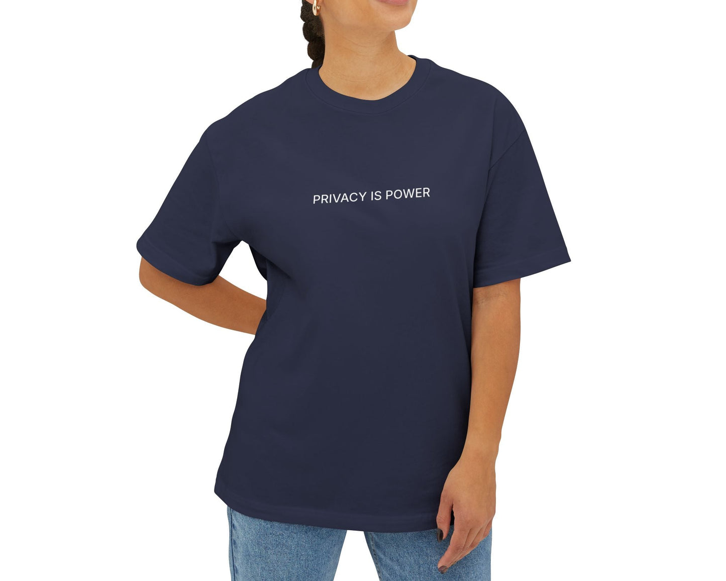 Privacy Is Power Boxy Tee — Minimalist Statement T‑Shirt