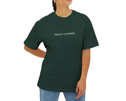 Privacy Is Power Boxy Tee — Minimalist Statement T‑Shirt